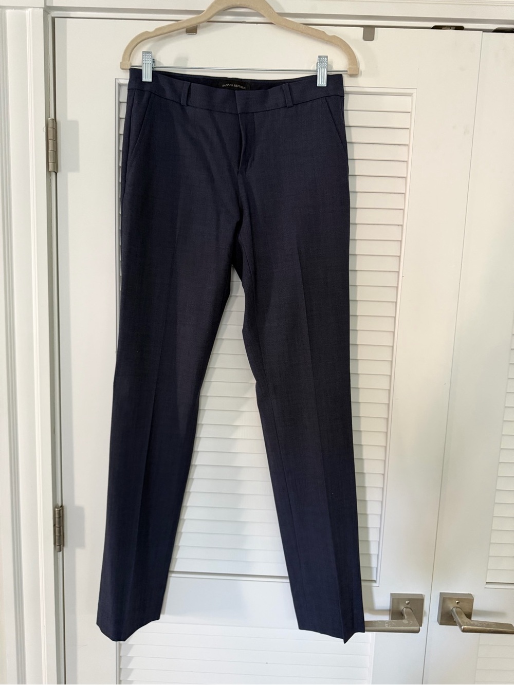Banana Republic Women's Navy Straight-Leg Dress Pants